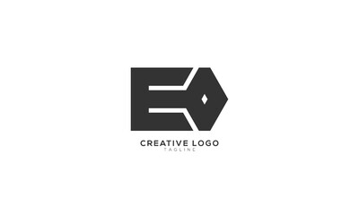 EO Abstract initial monogram letter alphabet logo design