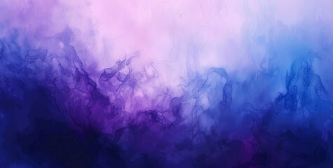 Abstract Blue and Purple Watercolor Background with Soft Texture mysterious backdrops, dark purple and light indigo Generative AI - obrazy, fototapety, plakaty