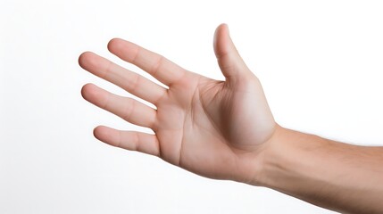 Mans hand isolated on a white background