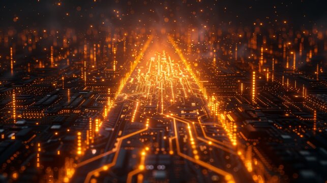 Fiber optical cables converge at a switch and router, illustrating the critical juncture of modern connections