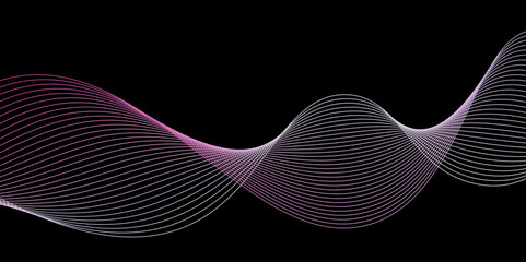 abstract pink light wave abstract background. Abstract glowing circle lines on dark background.modern futuristic technology creative background,illustrations as basic points in the image,