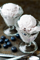 Fresh blueberry ice cream