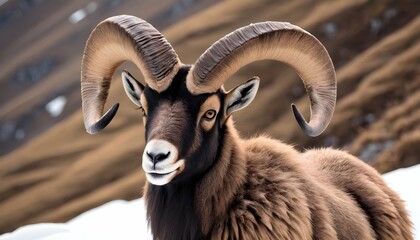 An-Ibex-With-Its-Fur-Providing-Insulation-Against-