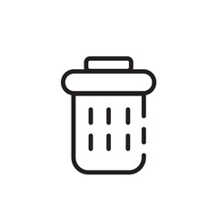 Delete Dustbin Garbage Line Icon