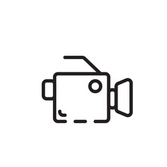 Digital Film Movie Line Icon