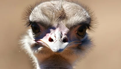 Fotobehang An-Ostrich-With-Its-Head-Tucked-Under-Its-Wing- © hAFSA