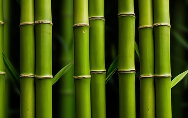 Fototapeta premium Dense bamboo forest showing natural symmetry