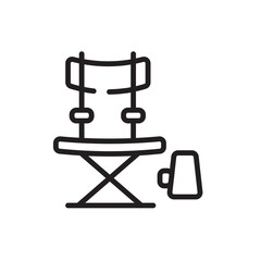 Director Chair Cinema Line Icon