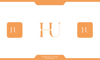 HU, UH, H, U, Abstract Letters Logo Monogram