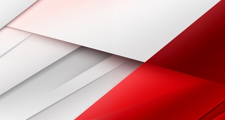 White Red abstract modern background for design. 3D effect. Diagonal lines. Triangles. Gradient. Metallic sheen. Web banner. Wide. Panoramic. Dark. Geometric shapes.