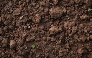 Fresh farm soil ready for planting crops