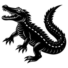 crocodile silhouette vector illustration,turnstone house,Cute cartoon dragon characters,Holiday t shirt,Hand drawn trendy Vector illustration,svg crocodile face,dragon on black background
