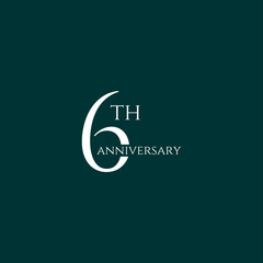 6th logo design, 6th anniversary logo design, vector, symbol, icon