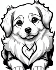 Super cute puppy in black and white