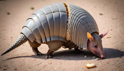 An-Armadillo-With-Its-Shell-Cracked-Open-To-Reveal- - obrazy, fototapety, plakaty