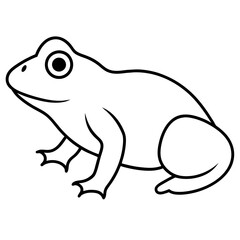 frog silhouette vector art illustration