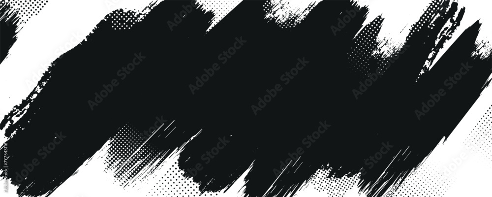 Poster background for text. isolated grunge traces banners set. black paint. abstract splatter grunge with 