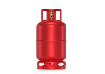 Red gas tanks, transparent background
