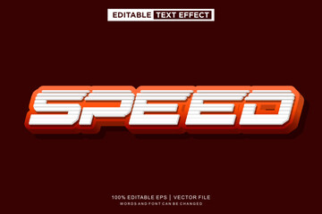 Speed text effect, editable text template