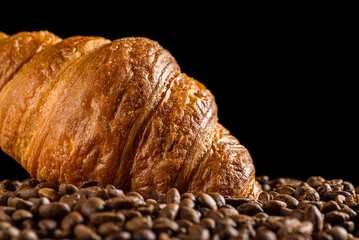 croissant on a dark background