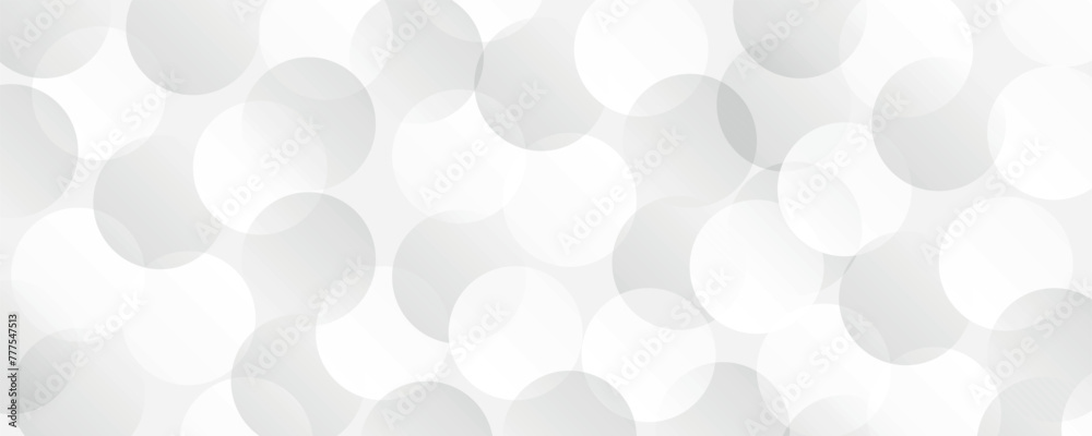Poster White and grey abstract modern transparency circle presentation background. Vector circles template. gradient vanishing circles. Creative illustration for poster, web, landing, page, cover