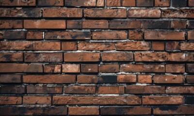 Classic red brick texture with varied hues and detailed surfaces, creating a perfect backdrop for stock photography with an architectural theme AI generation