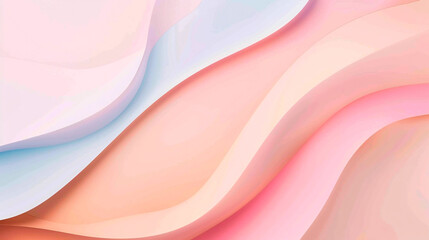 Liquid paint mixtures in peeling pastel tones, an overlapping of colors, in soft shapes like ocean...