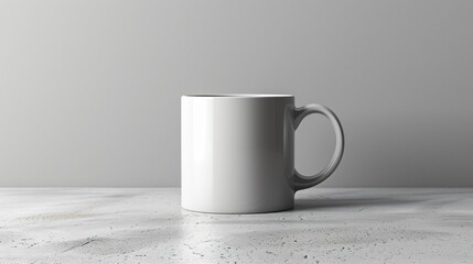 A single white coffee mug mockup