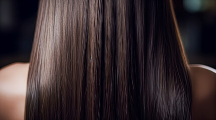 A woman with long brown hair