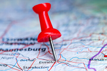 Ermelo, South Africa pin on map