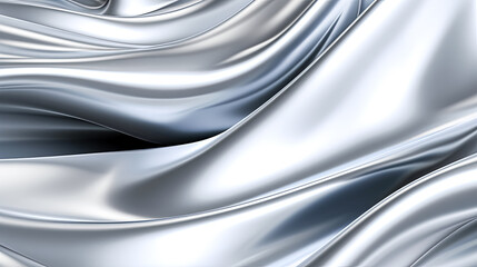 A silver fabric with a wave pattern.