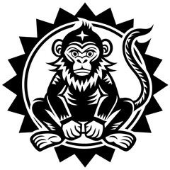 chinese-horoscope-year-monkey-vector-image