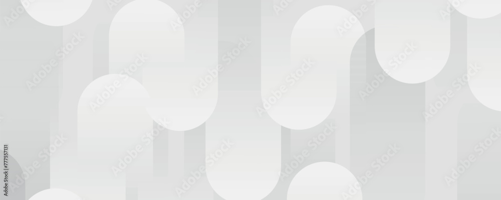 Poster white and grey abstract modern transparency circle presentation background. vector circles template.