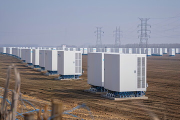Installation of network of hydrogen fuel cells, converting surplus renewable energy into hydrogen gas for efficient and clean energy storage.