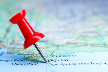 L Agulhas, South Africa pin on map