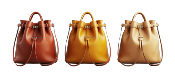 Handbag luxury  leather women isolated on transparent background