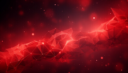 A red abstract background with a lot of dots