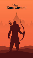 Happy Ram Navami festival of India Social Media Post