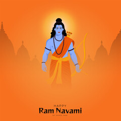 Happy Ram Navami festival of India Social Media Post