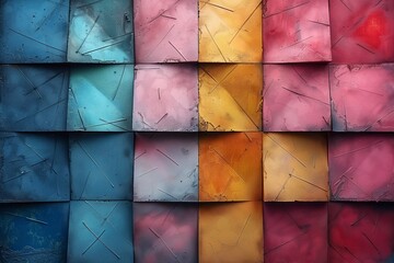 Colorful geometric squares pattern background