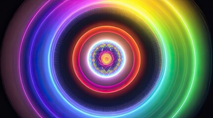 Experience the healing energy, round abstract patterns