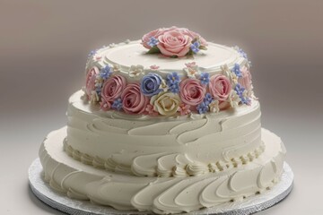 Obraz na płótnie Canvas Petals and Pastries: Spring Cake Delight