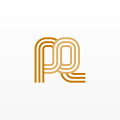 Modern minimal style PQ initial logo suitable for individual businesses