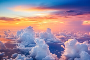 The sky is filled with clouds and the sun is setting - Powered by Adobe