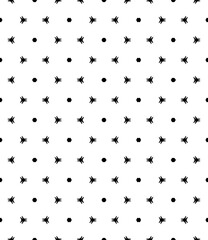 Black and white seamless abstract pattern. Background and backdrop. Grayscale ornamental design.