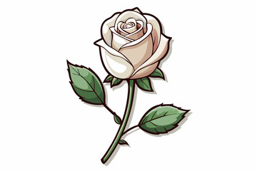  sticker of rose vector illustration 