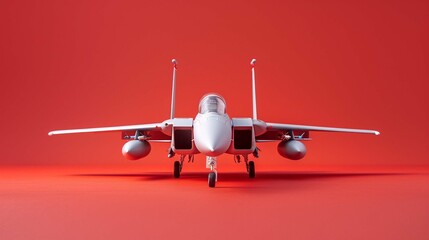  aircraft model isolated on red