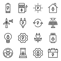 set of icons Energy