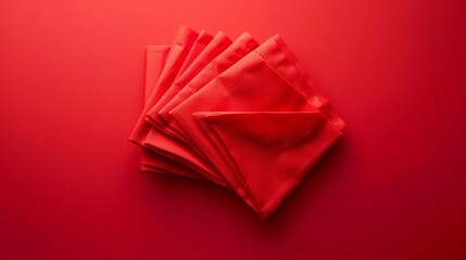 Napkins isolated on red