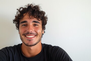 Fototapeta premium Serene Brazilian Professional in White Background